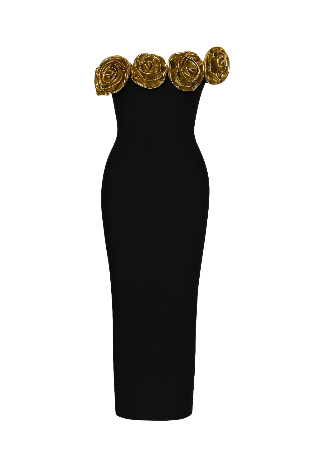 what color shoes go with a rose gold dress Ciara Gold Knee Length Dress main image 1