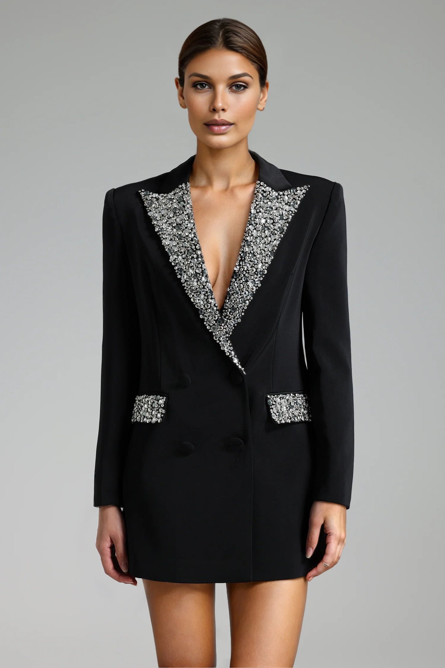 AMAYA CRYSTAL BLAZER DRESS