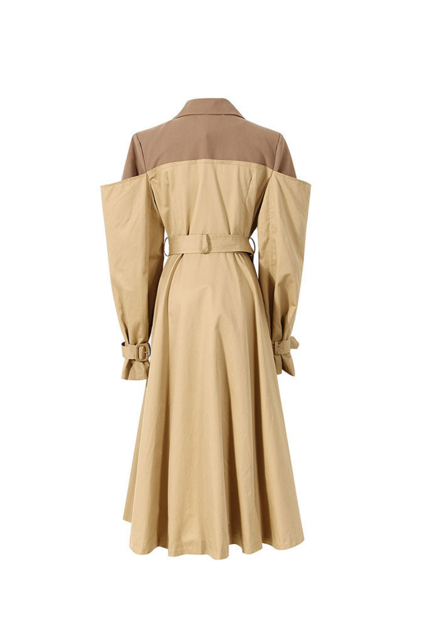 ELSA NUDE DOUBLE COMBINED TRENCH COAT