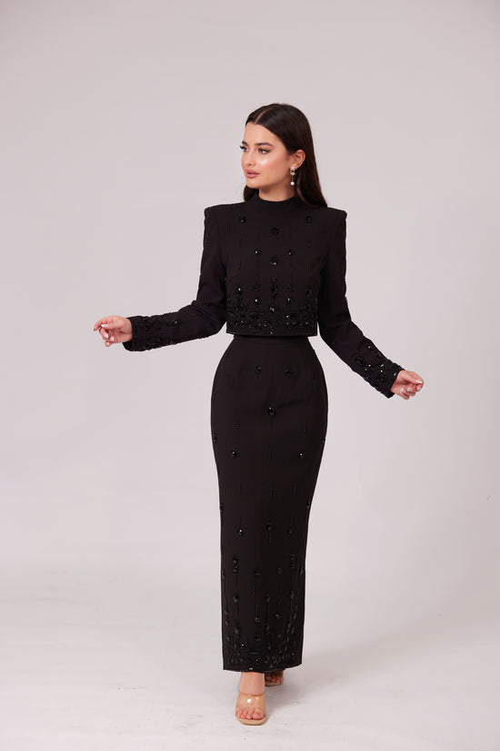 GHRIAN BLACK MAXI TWO PIECES SET