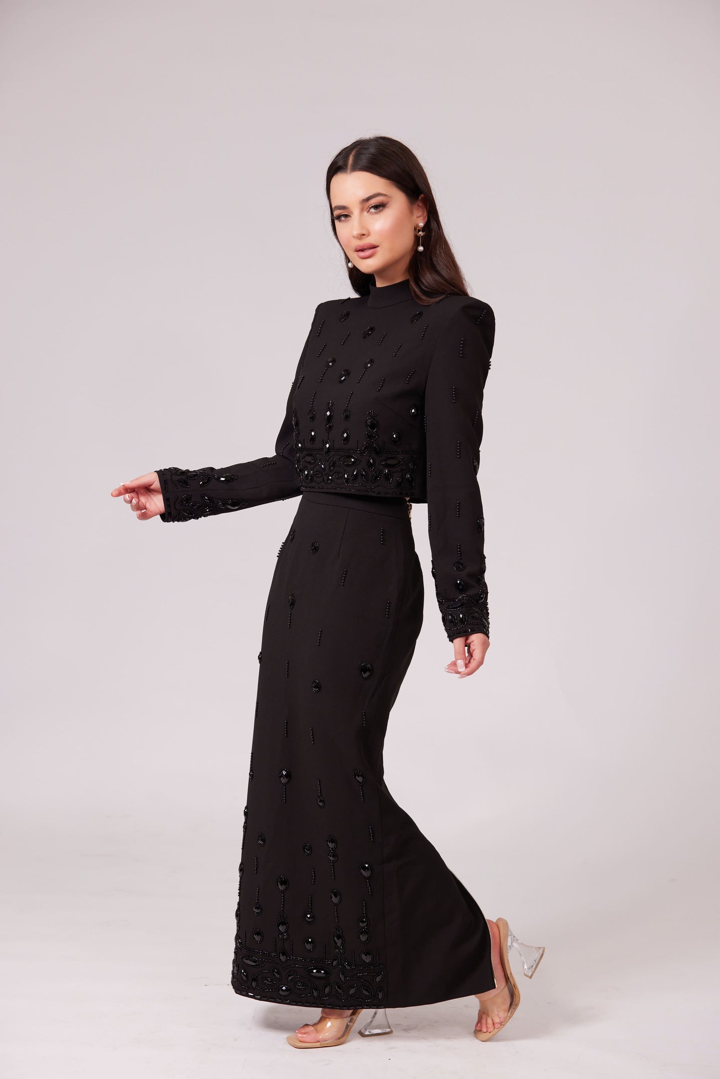 GHRIAN BLACK MAXI TWO PIECES SET