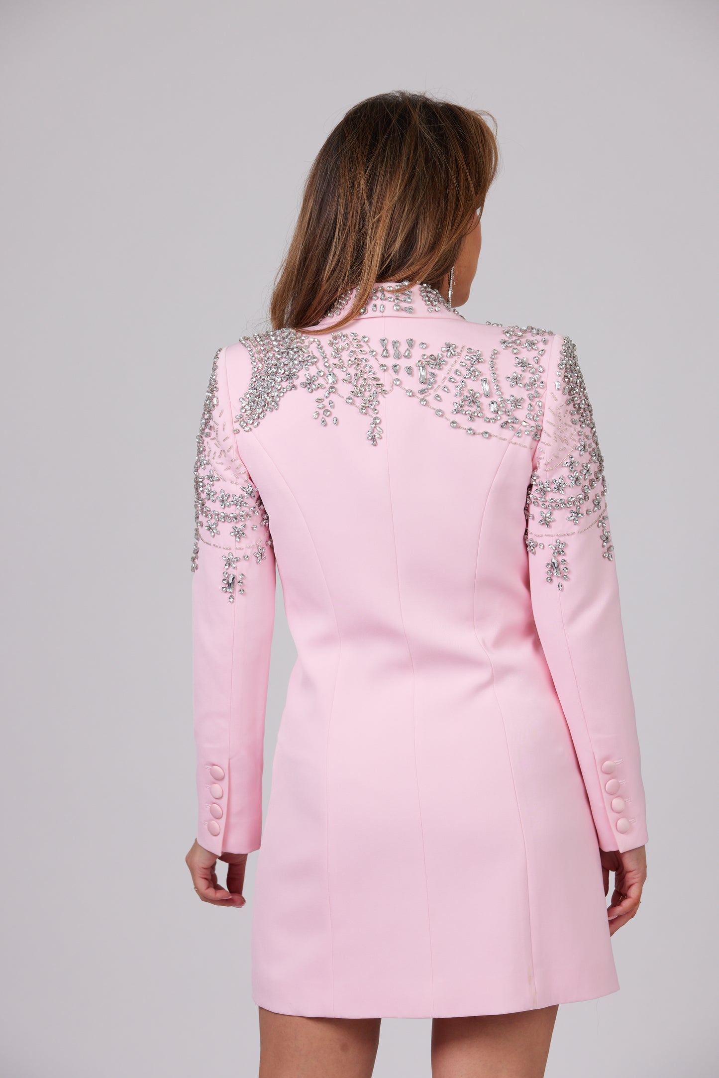 Load image into Gallery viewer, BELLA CRYSTAL EMBELLISHED BLAZER DRESS / LIMITED EDITION
