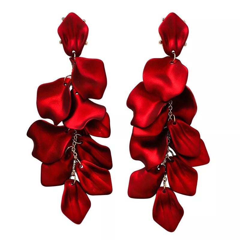 Load image into Gallery viewer, RUBIS LONG ROUND DROP EARRINGS
