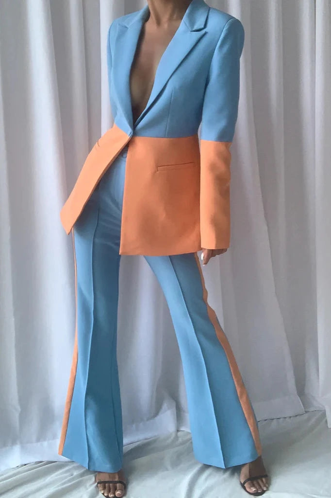 Orange and 2025 blue blazer