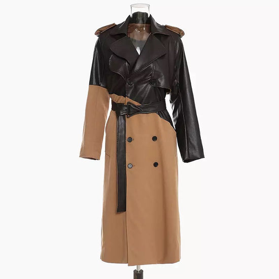 AMEERA BI COLOUR BELTED TRENCH COAT