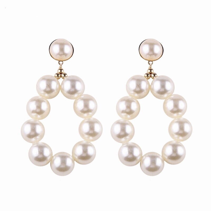 Load image into Gallery viewer, SHAY FAUX PEARL EARRINGS
